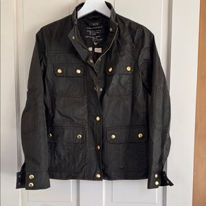 J. Crew Women's Black Jacket with Gold Buttons